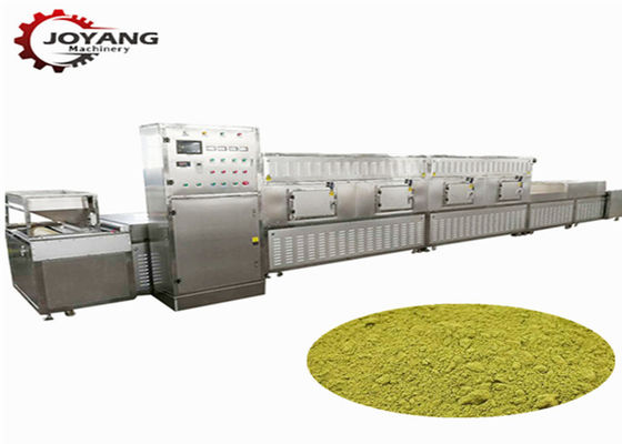 Machine automatique de stérilisation par micro-ondes de poudre de thé vert avec le contrôle de PLC